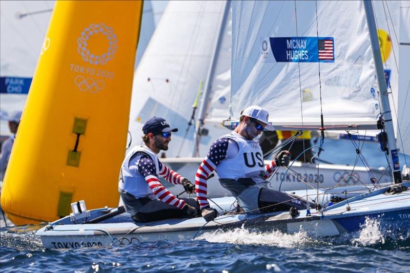 Stu McNay (Providence, RI) and Dave Hughes (Miami, Fla.) - Tokyo 2020 Olympics photo copyright Sailing Energy / US Sailing taken at  and featuring the 470 class