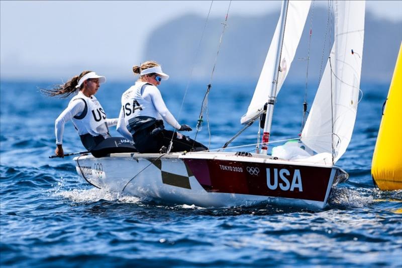 Nikki Barnes (St. Thomas, USVI) and Lara Dallman-Weiss (Shoreview, Minn.) - Tokyo 2020 Olympics - photo © Sailing Energy / US Sailing