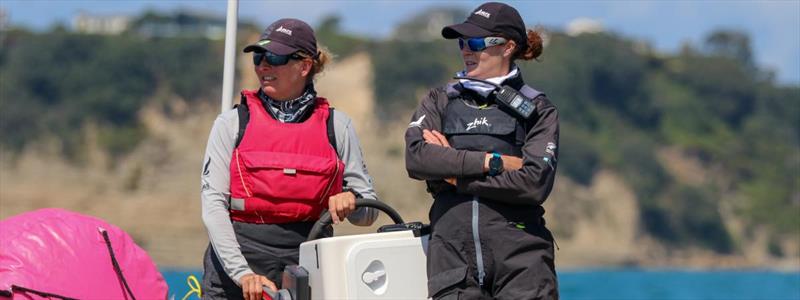 Jenny Armstrong (left) with Rosie Chapman (right) photo copyright Yachting NZ taken at  and featuring the 470 class