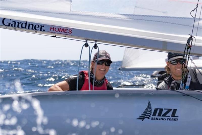 Gold medallist from the 2000 Sydney Olympics, Jenny Armstrong, goes sailing with Olympic 470 sailor Dan Willcox photo copyright Joshua McCormack | Yachting NZ. taken at  and featuring the 470 class