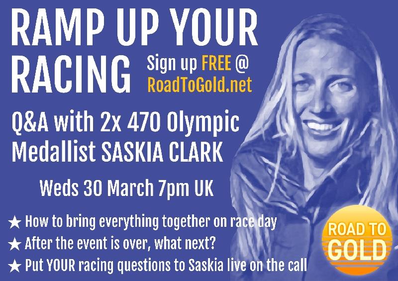 Q&A Live Call with Saskia Clark photo copyright Road To Gold taken at  and featuring the 470 class