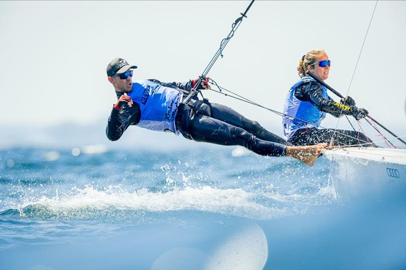 One bullet and now at the top of the 470 table: Luise Wanser/Philipp Autenrieth (GER) at Kiel Week - photo © Sascha Klahn / Kieler Woche