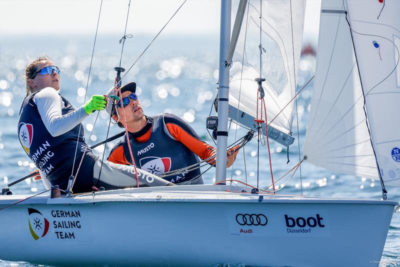 Simon Diesch and Anna Markfort at Kiel Week photo copyright ChristianBeeck.de / Kieler Woche taken at Kieler Yacht Club and featuring the 470 class