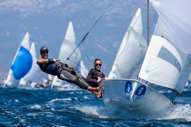 470 Europeans 2022 day 1 photo copyright Nikos Alevromytis taken at  and featuring the 470 class