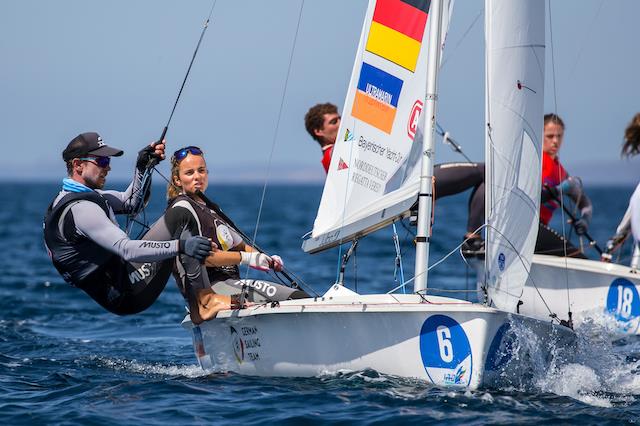 470 Europeans 2022 day 5 photo copyright Nikos Alevromytis taken at  and featuring the 470 class