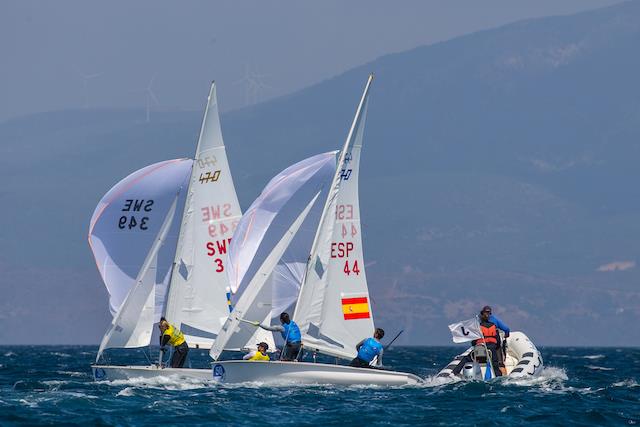 470 Europeans 2022 medal race - photo © Nikos Alevromytis