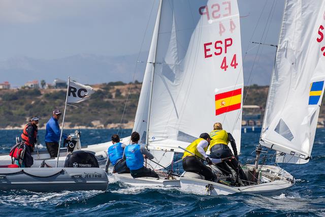 470 Europeans 2022 medal race - photo © Nikos Alevromytis