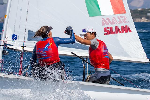 470 Europeans 2022 medal race photo copyright Nikos Alevromytis taken at  and featuring the 470 class