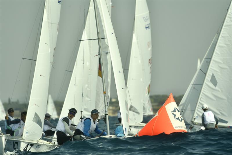 Good waves building during the afternoon on 470 Worlds at Sdot Yam, Israel day 1 - photo © Amit Shisel / Int. 470 Class