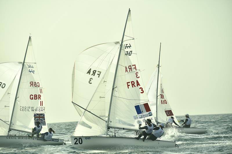 FRA 3 on 470 Worlds at Sdot Yam, Israel day 2 photo copyright Amit Shisel / Int. 470 Class taken at Sdot Yam Sailing Club and featuring the 470 class