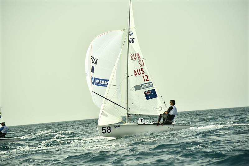 Sophie Jackson and Angus Higgins ASF - 470 World Championships photo copyright Nikos Alevromytis / International 470 Class taken at Sdot Yam Sailing Club and featuring the 470 class