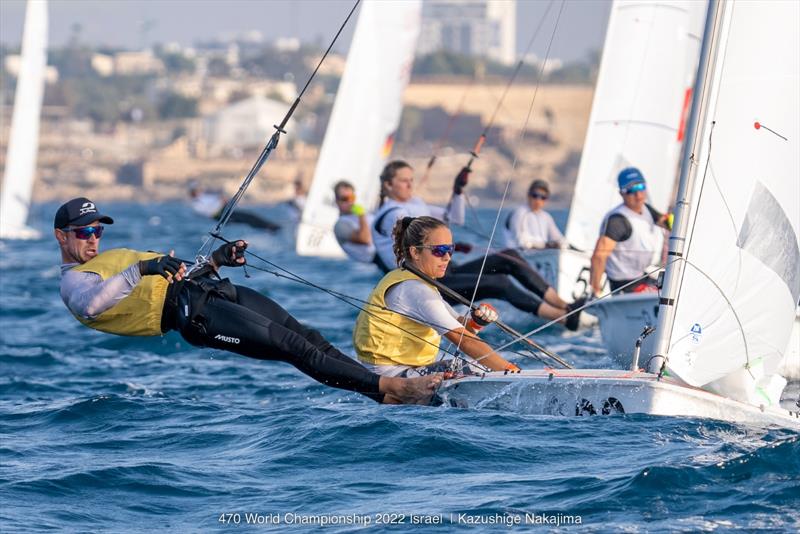 GER 10 upwind at the 470 Europeans in San Remo - photo © Int. 470 Class / Nikos Alevromytis
