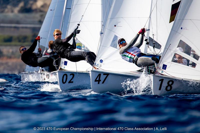 470 Europeans in San Remo, Italy day 1 photo copyright A Lelli taken at Yacht Club Sanremo and featuring the 470 class