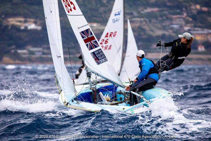 Racing abandoned eventually - 470 Europeans in San Remo, Italy day 2 - photo © A Lelli