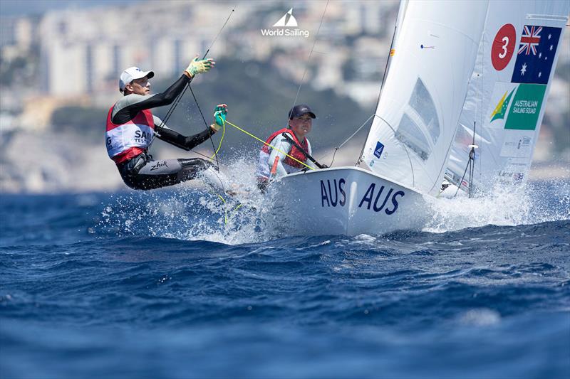 Nia Jerwood and Conor Nicholas in the Mixed 470 at Marseille photo copyright Mark Lloyd / World Sailing taken at  and featuring the 470 class