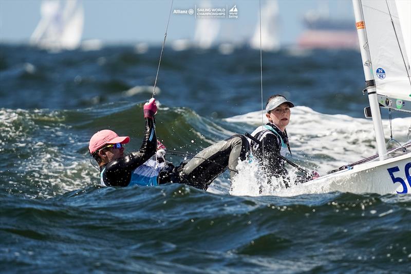 2023 Allianz Sailing World Championships Day 2 photo copyright Sailing Energy / World Sailing taken at  and featuring the 470 class