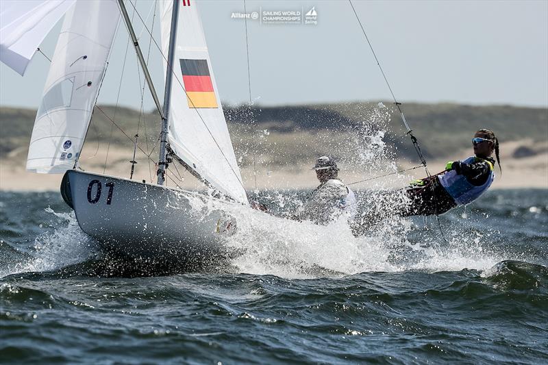 2023 Allianz Sailing World Championships Day 2 photo copyright Sailing Energy / World Sailing taken at  and featuring the 470 class