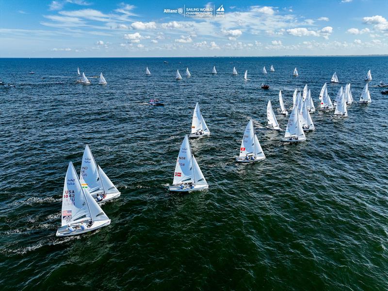 2023 Allianz Sailing World Championships Day 4 photo copyright Sailing Energy / World Sailing taken at  and featuring the 470 class