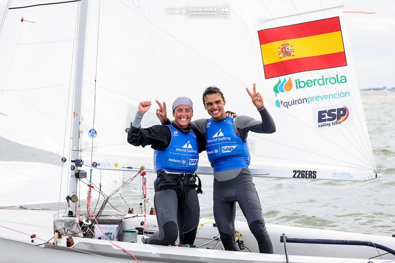 2023 Allianz Sailing World Championships Day 7 photo copyright Sailing Energy / World Sailing taken at  and featuring the 470 class