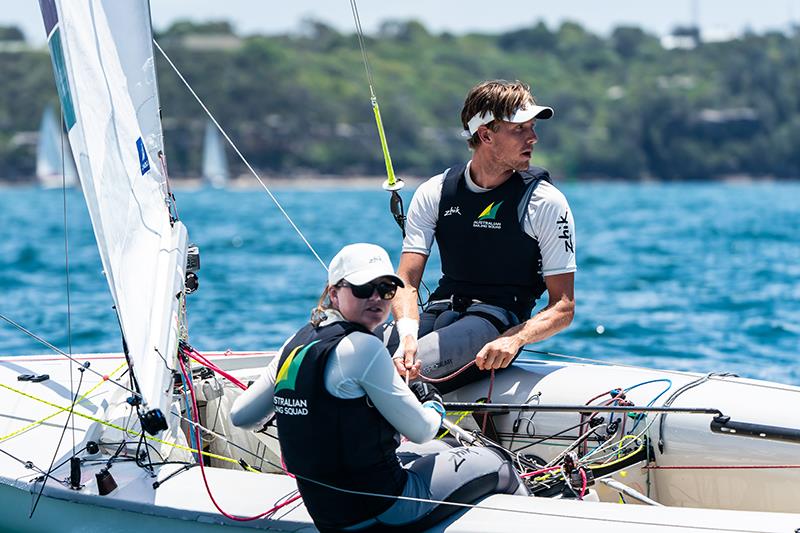 Nia Jerwood & Conor Nicholas (AUS) sailing the Mixed 470 at 2023 Sail Sydney - photo © Beau Outteridge