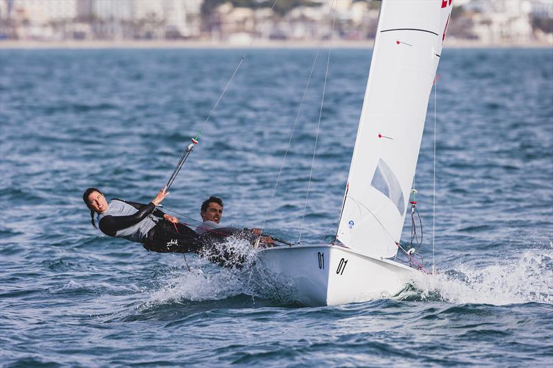 470 Worlds in Llucmajor Day 1: Jordi Xammar & Nora Brugman (ESP) - photo © Bernardí Bibiloni / Int. 470 Class