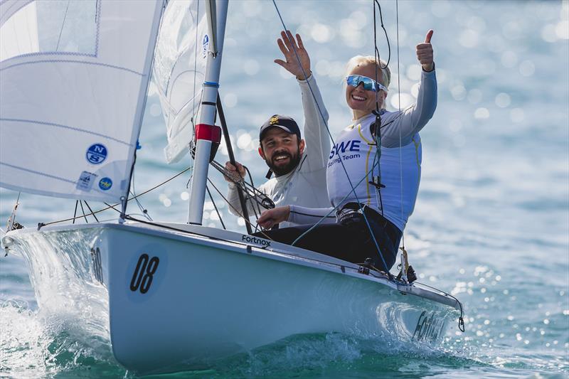 Anton Dahlberg & Lovisa Karlsson (SWE) - 470 World Championship in Llucmajor, Mallorca, Day 3 - photo © Bernardí Bibiloni / Int. 470 Class