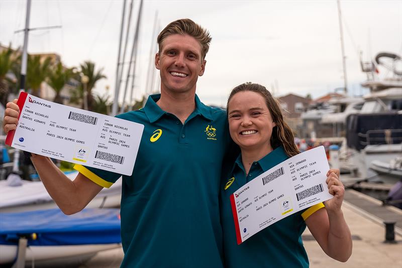 Conor Nicholas and Nia Jerwoord 470 Mixed photo copyright Beau Outteridge / Australian Sailing Team taken at  and featuring the 470 class