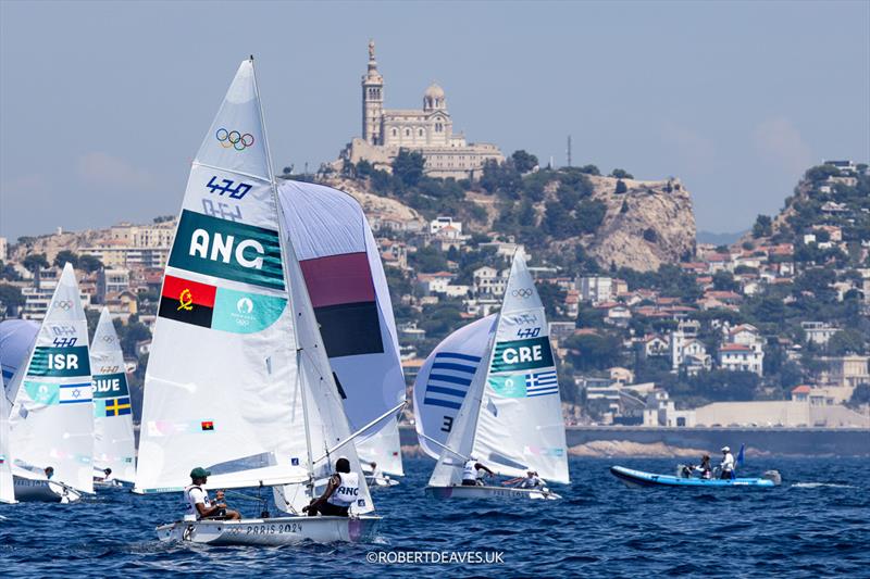 470 - Race 8 - Paris 2024 Olympic Sailing Competition photo copyright Robert Deaves / www.robertdeaves.uk taken at  and featuring the 470 class