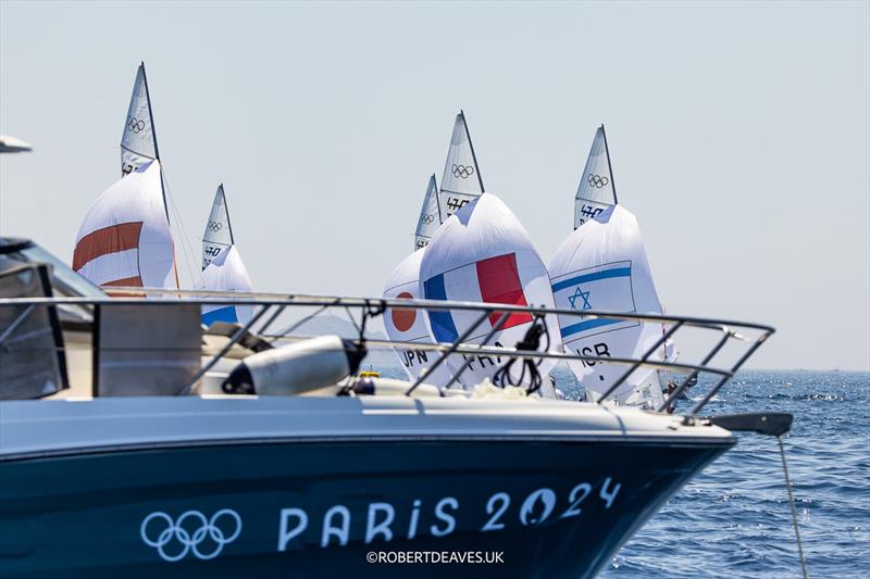 470 fleet - Paris 2024 Olympic Sailing Competition photo copyright Robert Deaves / www.robertdeaves.uk taken at  and featuring the 470 class