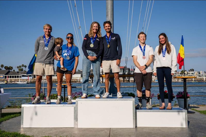 Long Beach Olympic Classes Regatta - 470 Mixed: Gold, Justin Callahan & Lara Dallman-Weiss (USA); Silver, Nikole Barnes & Ryan Squire (USA); Bronze, Neil Marcelllini & Naomi Lowenthal (USA) - photo © Simone Staff