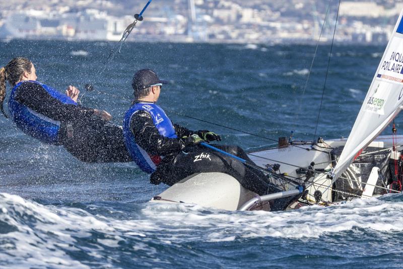 Matisse Pacaud and Lucie de Gennes, French Elite 470 champions photo copyright Guillain Grenier / FFVoile 2026 taken at Yacht Club de Cannes and featuring the 470 class