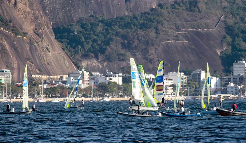 The size of the Sugar Loaf and surrounding landforms has a significant impact on sailing - Rio 2016 - July 2016 - photo © Richard Gladwell - Sail-World.com/nz