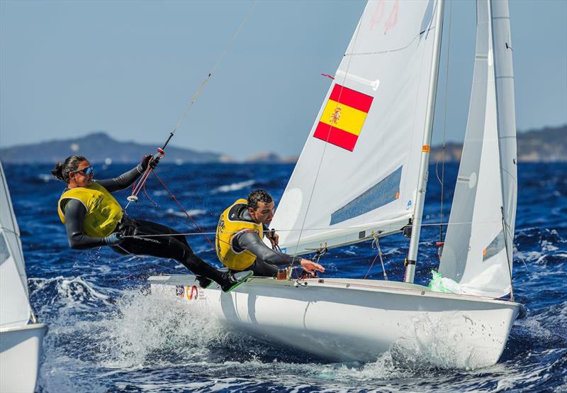 470 class at French Olympic Week Hyères Day 4 - photo © Sailing Energy / French Olympic Week Hyères - TPM
