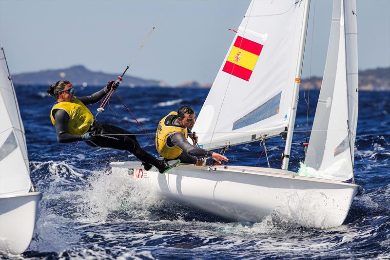 ESP 44 - Jordi Xammar Hernández & Marta Cardona Alcántara on French Olympic Week Hyères Day 4 - photo © Sailing Energy / French Olympic Week Hyères - TPM