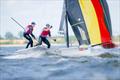Jakob Meggendorfer and Andreas Spranger sailed to Kieler Woche silver in black, red and gold in the 49er © Sascha Klahn / Kieler Woche