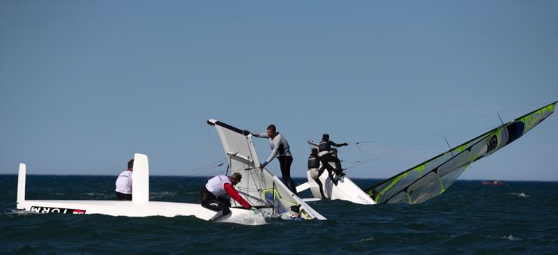 ISAF Sailing World Championship day 6 photo copyright Ocean Images taken at  and featuring the 49er class