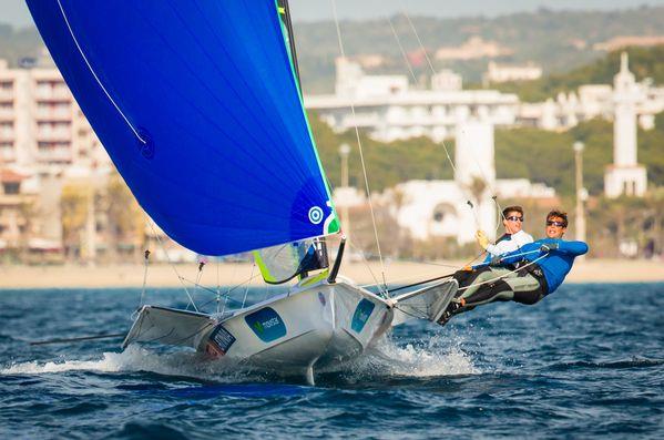When it first appeared, the 49er, with its lightweight hull and large sail area, was firmly positioned at the radical end of dinghy design - photo © Pedro Martinez / Martinez Studio