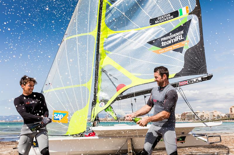 Ryan Seaton and Matt McGovern win the 49ers at 47 Trofeo Princesa Sofía IBEROSTAR photo copyright David Branigan / Oceansport taken at Club Nàutic S'Arenal and featuring the 49er class