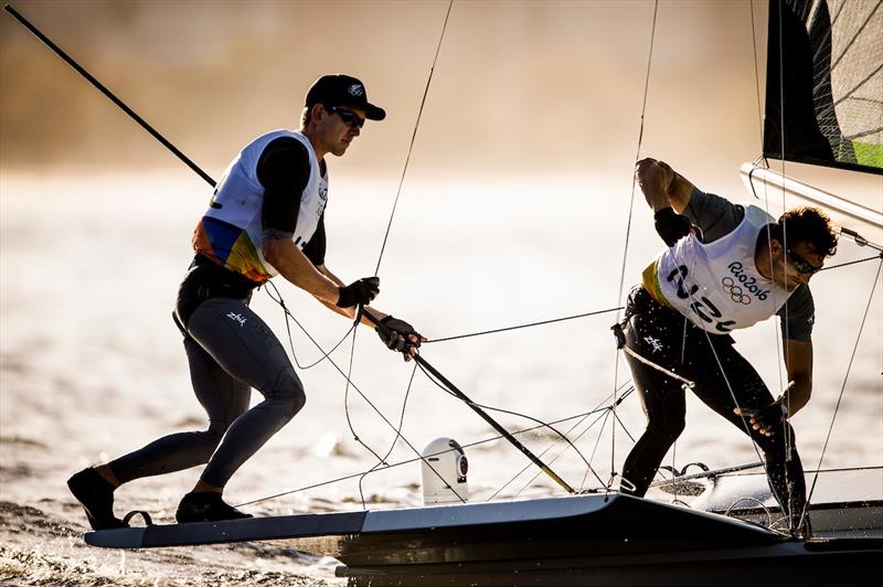 Peter Burling & Blair Tuke win the first two races in the 49er at the Rio 2016 Olympic Sailing Competition - photo © Sailing Energy / World Sailing