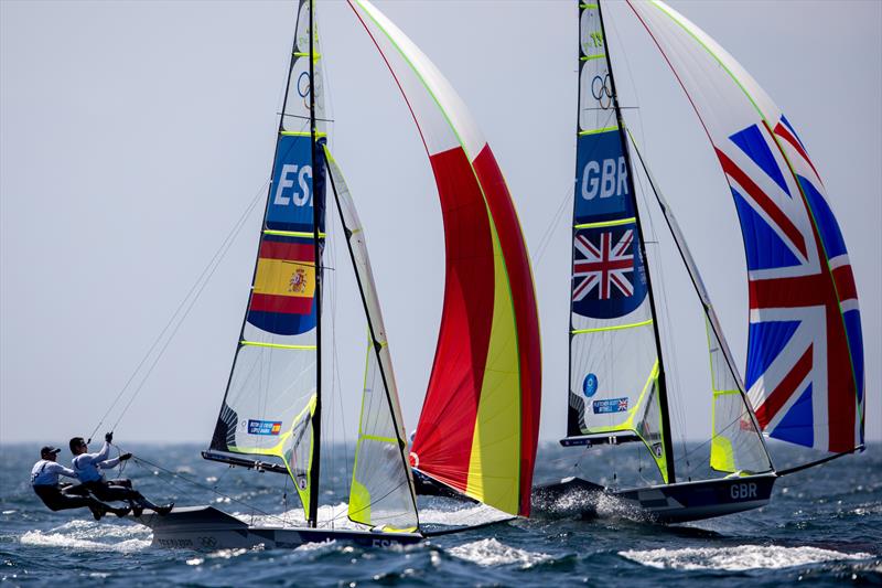 49ers on Tokyo 2020 Olympic Sailing Competition Day 4 - photo © Sailing Energy / World Sailing