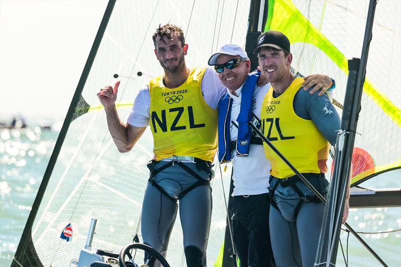 Men's 49er Silver for Pete Burling and Blair Tuke (NZL) at the Tokyo 2020 Olympic Sailing Competition photo copyright Sailing Energy / World Sailing taken at  and featuring the 49er class