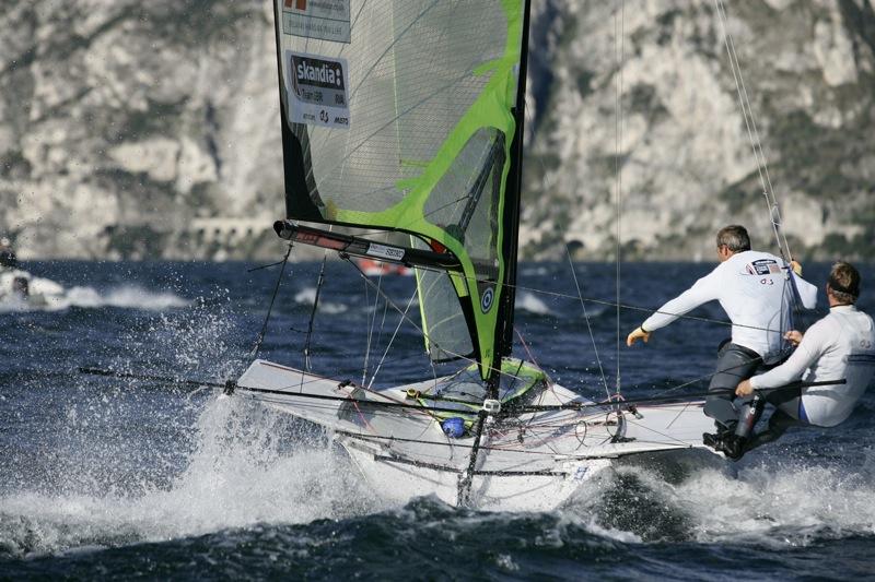 Final day of racing at the 49er worlds at Lake Garda photo copyright Ingrid Abery / www.hotcapers.com taken at  and featuring the 49er class