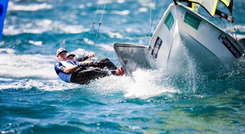 Dylan Fletcher and Stuart Bithell (49er) at Princess Sofia Trophy photo copyright Tomas Moya / Sailing Energy / Trofeo Princesa Sofia IBEROSTAR taken at  and featuring the 49er class