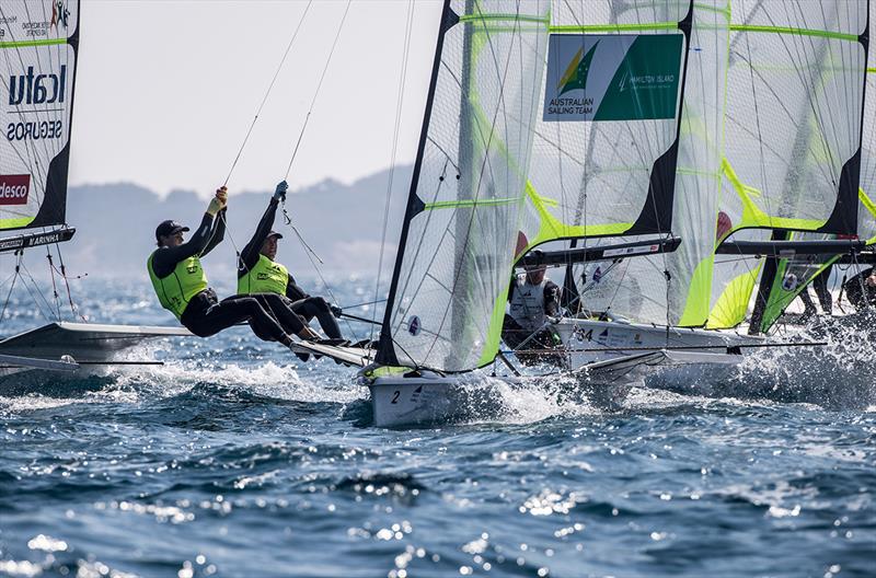 David Gilmour and Joel Turner - 2018 World Cup Series Hyères - Day 4 - photo © Richard Langdon / Sailing Energy