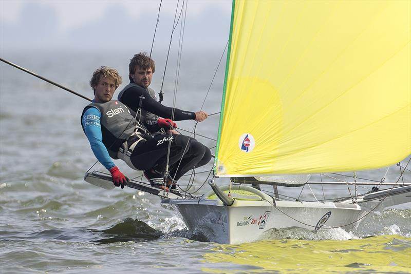 Lucas Rual and Emile Amoros (FRA), 49er - 2018 Medemblik Regatta - Day 4 photo copyright Sander van der Borch taken at Royal Yacht Club Hollandia and featuring the 49er class