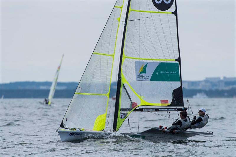 2018 49er, 49erFX and Nacra 17 European Championship - Day 1 photo copyright Drew Malcolm - www.drewmalcolm.com.au taken at  and featuring the 49er class