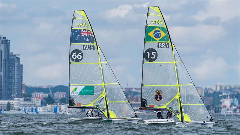 2018 49er, 49erFX and Nacra 17 European Championship - Day 1 photo copyright Drew Malcolm - www.drewmalcolm.com.au taken at  and featuring the 49er class