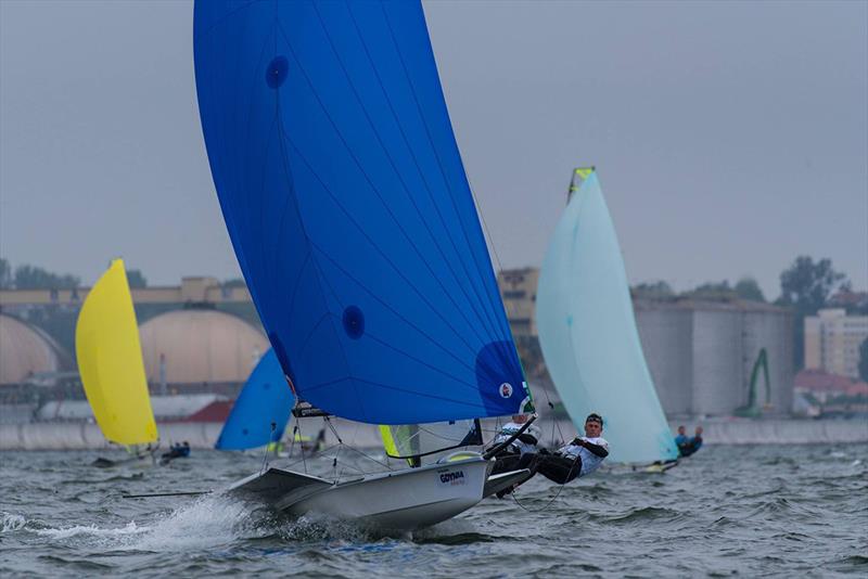 2018 49er, 49erFX and Nacra 17 European Championship - Day 2 photo copyright Drew Malcolm - www.drewmalcolm.com.au taken at  and featuring the 49er class