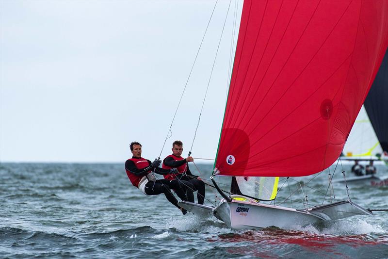 2018 49er & Nacra European Championship - Day 6 photo copyright Drew Malcolm taken at  and featuring the 49er class