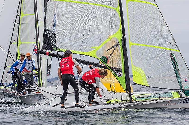 Josh Porebski / Trent Rippey (NZL) - 49er - Hempel Sailing World Championships - Day 5 - Aarhus, Denmark photo copyright Sailing Energy / World Sailing taken at  and featuring the 49er class